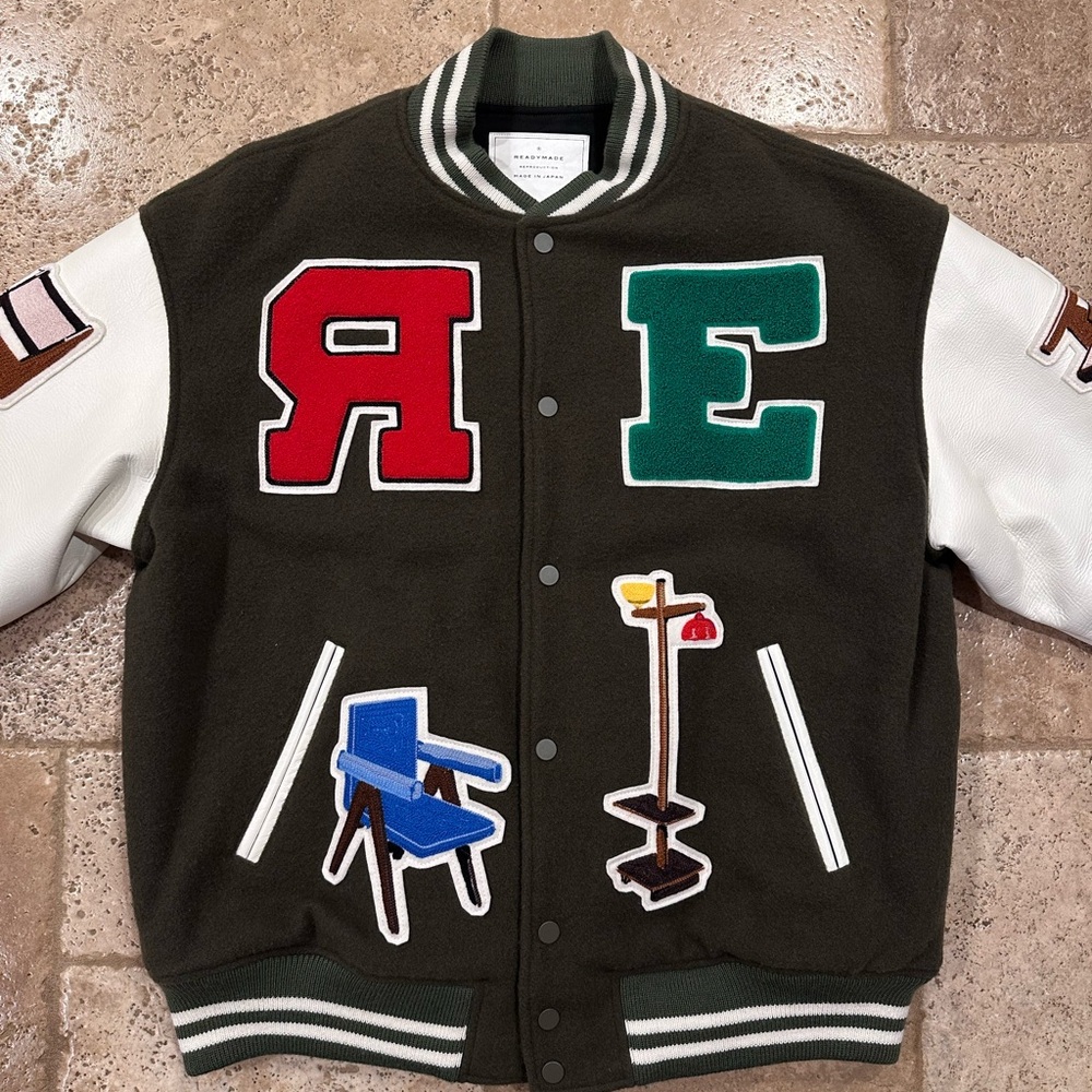 Readymade Chair Logos Varsity Lettermen Green Jacket - Picture 4 of 14